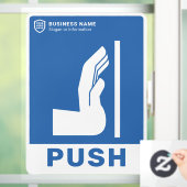 ロゴビジネス |押して開く ウィンドウサイン (ホーム)