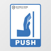 ロゴビジネス |押して開く ウィンドウサイン (シート)