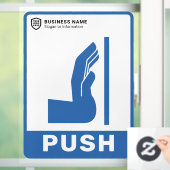 ロゴビジネス |押して開く ウィンドウサイン (ホーム)