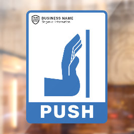 ロゴビジネス |押して開く ウィンドウサイン