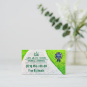 ロゴビジネス | Lawncare Serviceソーシャルメディア 名刺 (スタンド正面)