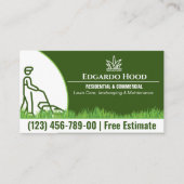 ロゴビジネス | Lawncare Serviceソーシャルメディア 名刺 (正面)