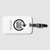 ロゴビジパーソナライズされたネス ラゲッジタグ (正面横)