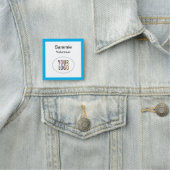 ロゴピンまたはマグネット付きボランティアスクウェアのバッジ 名札 (インサイチュ)