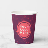 ロゴピンク紙カップ 紙コップ (裏面)