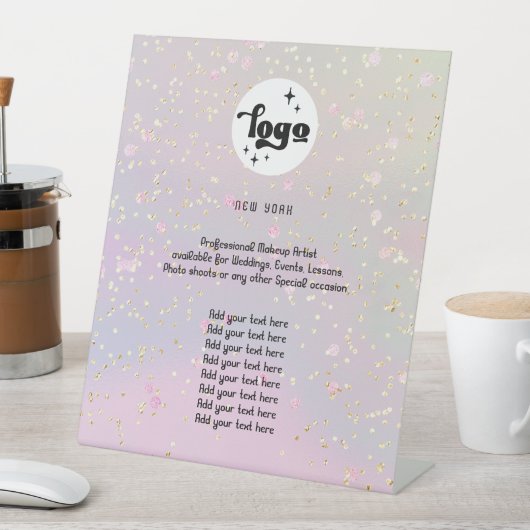 ロゴフェイクグリッター 台座サイン (インサイチュ)