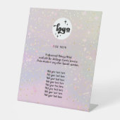 ロゴフェイクグリッター 台座サイン (正面)