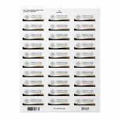 ロゴフェイクゴールデングラディエント事業差出人住所 ラベル (フルシート)