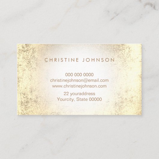 ロゴフェイクシミュレート金ゴールドサイドデザイン 名刺 (裏面)