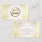 ロゴフェイクシミュレート金ゴールドサイドデザイン 名刺 (正面/裏面)