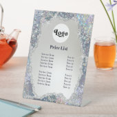 ロゴフェイクシルバーグリッター箔の価格表 台座サイン (インサイチュ)