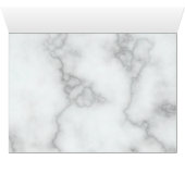 ロゴフェイクノートカードの白大理石 (内部横(下))