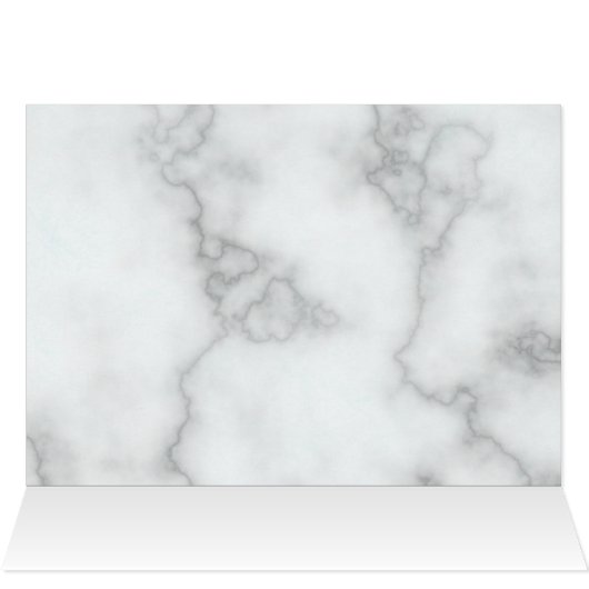 ロゴフェイクノートカードの白大理石 (内部横(上))