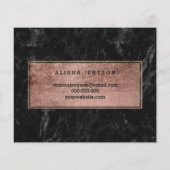 ロゴフェイクバラ金ゴールドタイポグラフィ黒大理石 チラシ (裏面)