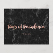 ロゴフェイクバラ金ゴールドタイポグラフィ黒大理石 チラシ (正面)