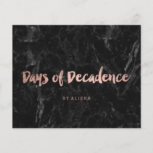 ロゴフェイクバラ金ゴールドタイポグラフィ黒大理石 チラシ (正面)