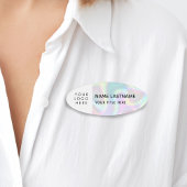 ロゴフェイクホログラフィシンプルーのモダンマグネットタイトル 名札