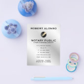 ロゴフェイク付きの薄いメタリックテクスチャサーフェス チラシ (シングル)