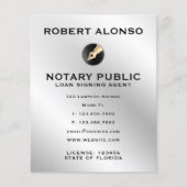 ロゴフェイク付きの薄いメタリックテクスチャサーフェス チラシ (正面)