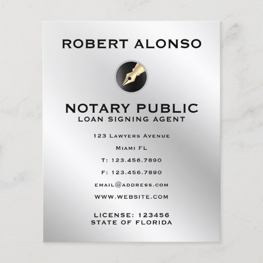 ロゴフェイク付きの薄いメタリックテクスチャサーフェス チラシ (正面)