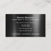 ロゴフェイク付きダークメタリック 名刺 (裏面)