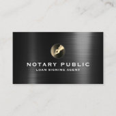 ロゴフェイク付きダークメタリック 名刺 (正面)