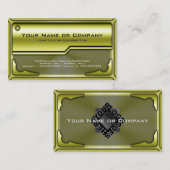 ロゴフェイク付きハイテク金属カードバージョン3 名刺 (正面/裏面)