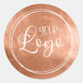 ロゴフェイク用の銅茶色の箔 ラウンドシール (正面)