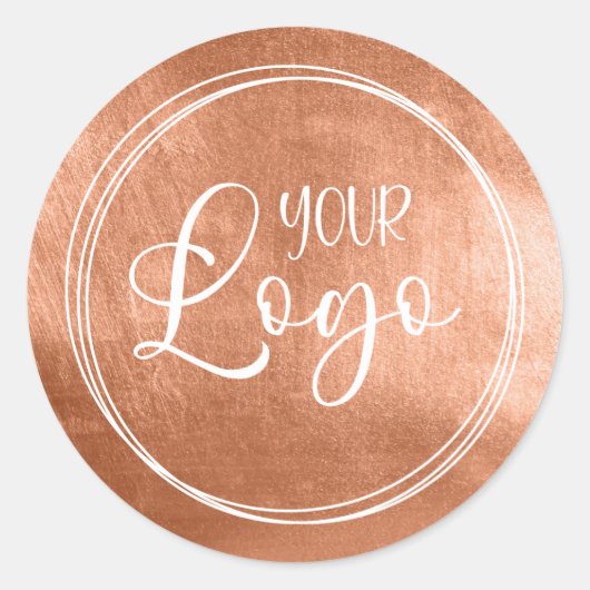ロゴフェイク用の銅茶色の箔 ラウンドシール (正面)