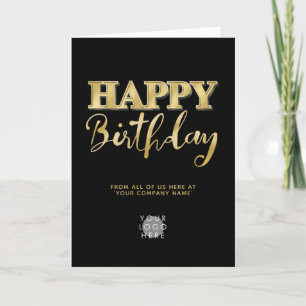 ロゴフェイク金ゴールドレタリングビジネス誕生日ブラック カード