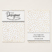 ロゴフェイク金ゴールド紙吹雪イヤリングホルダーディスプレイ (正面&裏面)