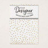 ロゴフェイク金ゴールド紙吹雪イヤリングホルダーディスプレイ (正面)