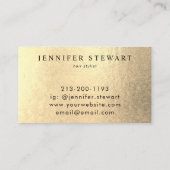 ロゴフェイク金ゴールド黄モダン箔 名刺 (裏面)