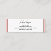 ロゴフェミニン |ピンク |ミニマルプロフェッショナル スキニー名刺 (裏面)