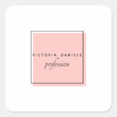 ロゴフェミニン |ピンク |ミニマルプロフェッショナル スクエアシール (正面)
