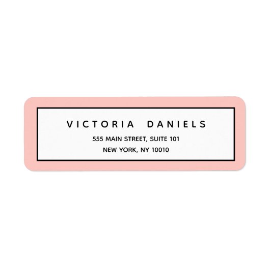 ロゴフェミニン |ピンク |ミニマルプロフェッショナル ラベル (正面)