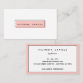 ロゴフェミニン |ピンク |ミニマルプロフェッショナル 名刺 (正面/裏面)