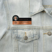 ロゴフォトお洒落プロフェッショナルフェイク銅黒 名札 (インサイチュ)