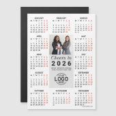 ロゴフォトカモダンレンダー2026磁気カード マグネット招待状 (正面/裏面)