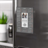 ロゴフォトグお洒落レーカレンダー2026磁気カード マグネット招待状