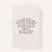 ロゴフォトピンクID バッジ (裏面)