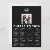 ロゴフォトブラックお洒落カレンダー2026 Business シーズンカード (正面)