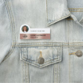 ロゴフォトプロフェッショナルフェイクバラ金ゴールドクリーン白 名札 (インサイチュ)