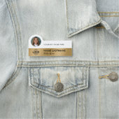 ロゴフォトプロフェッショナルフェイク金ゴールド事業 名札 (インサイチュ)