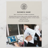 ロゴフォトモダンプロフェッショナルビジネスフライヤー チラシ (正面)