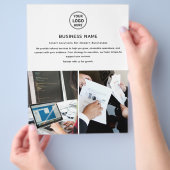 ロゴフォトモダンプロフェッショナルビジネスフライヤー チラシ (手)