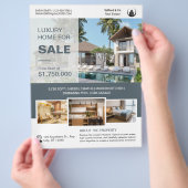 ロゴフォト実在エステートハウス販売テンプレート チラシ (手)