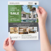 ロゴフォト実在エステートハウス販売テンプレート チラシ (手)