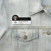 ロゴフォトIDモダン白黒会社 名札 (インサイチュ)