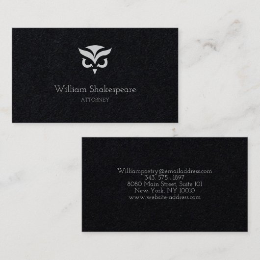 ロゴフクロウ鳥 名刺 (正面/裏面)